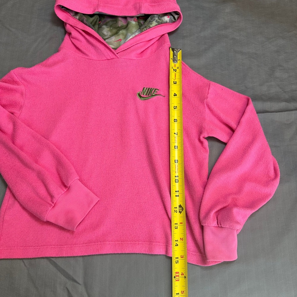 Nike Girls Pink Hoodie and Abstract Print Leggings 2 Piece Set Size 5 4-5 Years